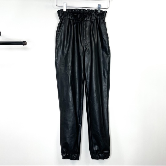 Black Leather Jogging Pants Rick Owens Black Glossy Pants